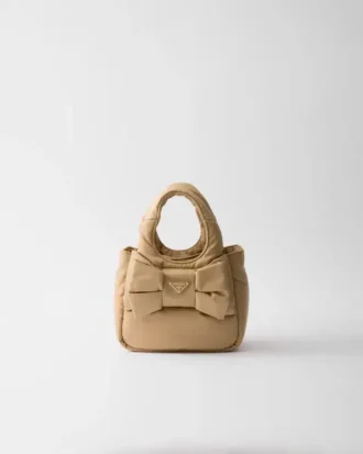 Μίνι τσάντα Re-Nylon με επένδυση και φιόγκο