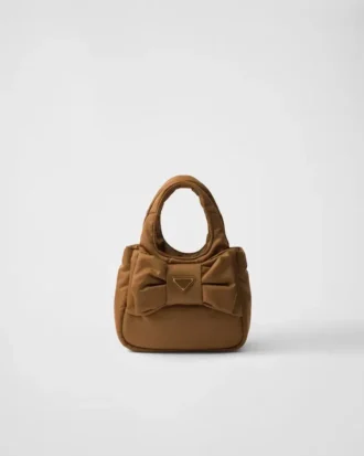 Μίνι τσάντα Re-Nylon με επένδυση και φιόγκο