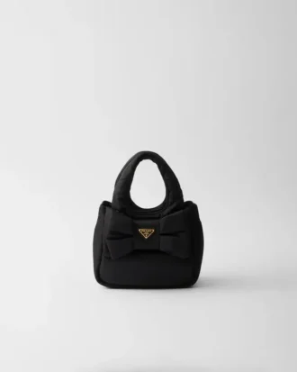 Μίνι τσάντα Re-Nylon με επένδυση και φιόγκο