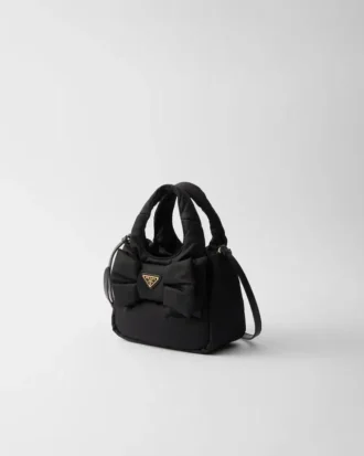 Μίνι τσάντα Re-Nylon με επένδυση και φιόγκο