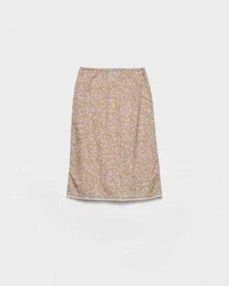 Μίντι φούστα από Re-Nylon με floral print