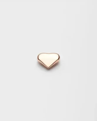 Μονό σκουλαρίκι Eternal Gold Nano Heart σε ροζ χρυσό