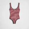 Μονοκόμματο μαγιό από ριγέ ύφασμα Interlock Jersey Μονοκόμματο μαγιό από ριγέ ύφασμα Interlock Jersey