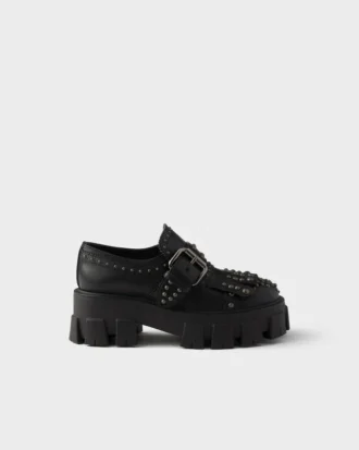 Monolith δερμάτινα loafers με καρφιά