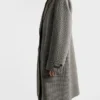 Μονόπετο παλτό από μαλλί με μοτίβο houndstooth Μονόπετο παλτό από μαλλί με μοτίβο houndstooth