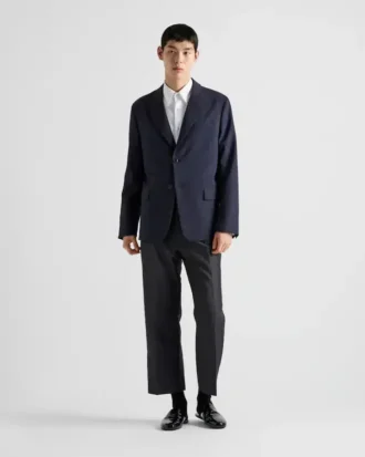 Μονόπετο σακάκι από μείγμα μαλλιού