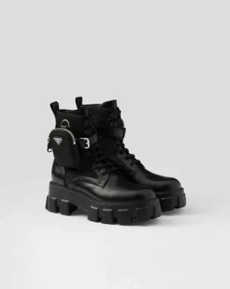 Μπότες Monolith από δέρμα και Re-Nylon με θήκη