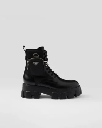 Μπότες Monolith από δέρμα και Re-Nylon με θήκη