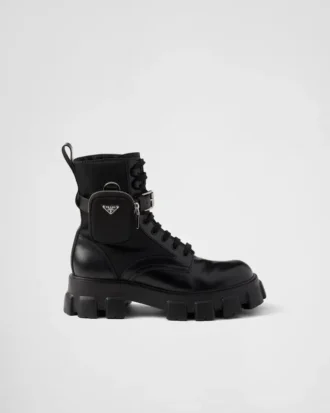 Μπότες Monolith από βουρτσισμένο δέρμα και Re-Nylon με θήκη Μπότες Monolith από βουρτσισμένο δέρμα και Re-Nylon με θήκη