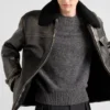 Μπουφάν από δέρμα Nappa και shearling Μπουφάν από δέρμα Nappa και shearling