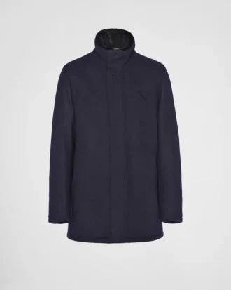 Μπουφάν από μείγμα μαλλιού και shearling