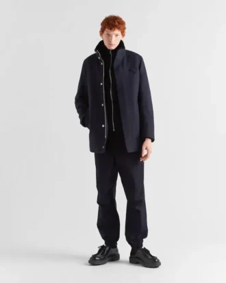 Μπουφάν από μείγμα μαλλιού και shearling
