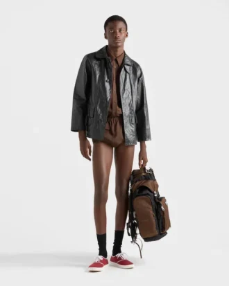 Μπουφάν Blouson από δέρμα με vintage εμφάνιση Μπουφάν Blouson από δέρμα με vintage εμφάνιση