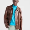 Μπουφάν Blouson από δέρμα με vintage εμφάνιση Μπουφάν Blouson από δέρμα με vintage εμφάνιση