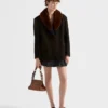 Μπουφάν Caban από σουέτ και shearling