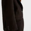 Μπουφάν Caban από σουέτ και shearling
