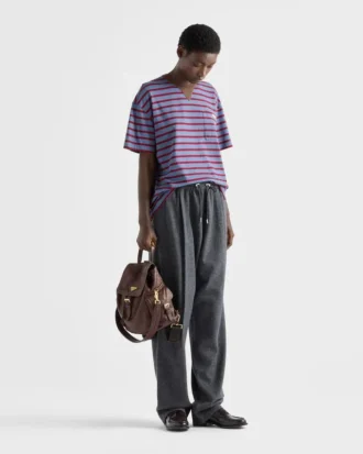 Oversized ριγέ μπλούζα από τζέρσεϊ