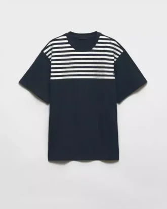 Oversized ριγέ βαμβακερό T-shirt