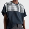 Oversized ριγέ βαμβακερό T-shirt Oversized ριγέ βαμβακερό T-shirt
