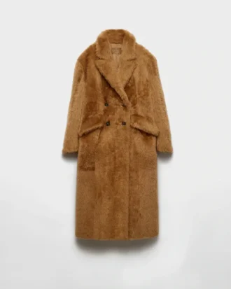 Παλτό με διπλό κούμπωμα από shearling