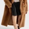 Παλτό με διπλό κούμπωμα από shearling Παλτό με διπλό κούμπωμα από shearling