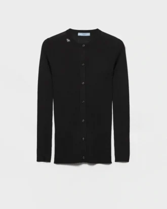 Πλεκτό ζακέτο από μαλλί με ραβδώσεις