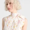 Πλισέ φόρεμα από ποπλίν με floral print Πλισέ φόρεμα από ποπλίν με floral print