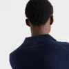 Πολό από βαμβακερό πλεκτό με ραβδώσεις Πολό από βαμβακερό πλεκτό με ραβδώσεις