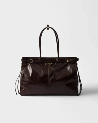 Πολύ μεγάλη δερμάτινη τσάντα Prada Bonnie