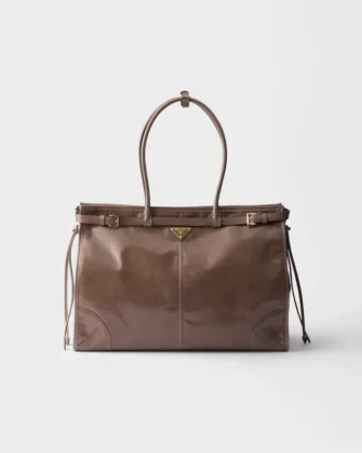 Πολύ μεγάλη δερμάτινη τσάντα Prada Bonnie