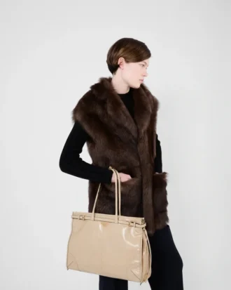 Πολύ μεγάλη δερμάτινη τσάντα Prada Bonnie