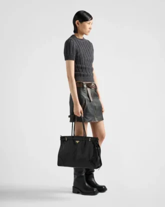 Πολύ μεγάλη δερμάτινη τσάντα Prada Bonnie