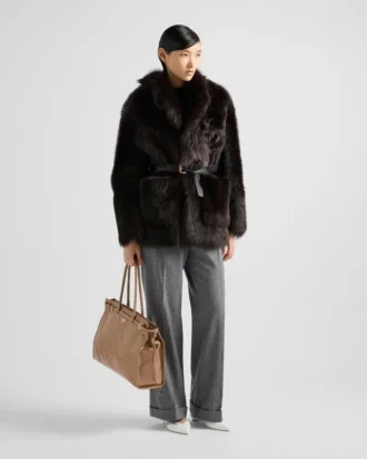 Πολύ μεγάλη δερμάτινη τσάντα Prada Bonnie