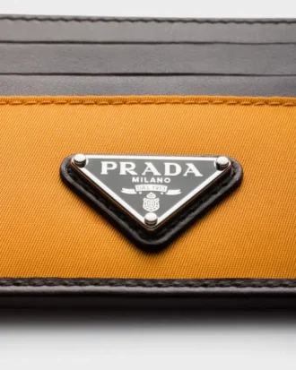 Πορτοφόλι καρτών Prada Speedrock από Re-Nylon και δέρμα