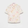 Πουκάμισο από ποπλίν με κοντό μανίκι και floral print Πουκάμισο από ποπλίν με κοντό μανίκι και floral print