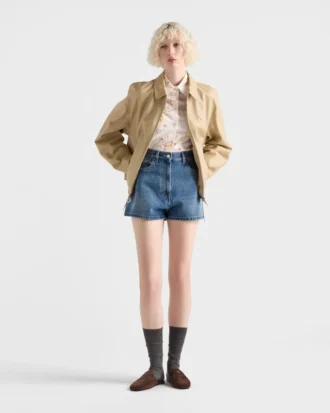 Πουκάμισο από ποπλίν με κοντό μανίκι και floral print