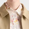 Πουκάμισο από ποπλίν με κοντό μανίκι και floral print Πουκάμισο από ποπλίν με κοντό μανίκι και floral print