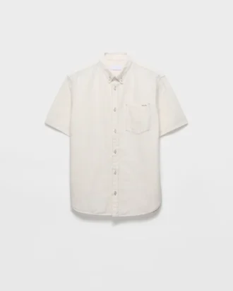 Πουκάμισο Chambray με κοντά μανίκια