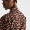 Πουκάμισο με κοντά μανίκια και floral print από ζορζέτ Πουκάμισο με κοντά μανίκια και floral print από ζορζέτ
