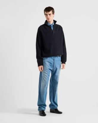 Πουλόβερ πόλο από κασμίρ σε oversized μέγεθος
