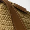 Prada Aimae Μεγάλη τσάντα από κροσέ και δέρμα