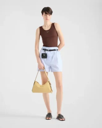 Prada Aimae Μεσαίου Μεγέθους Δερμάτινη Τσάντα Ώμου