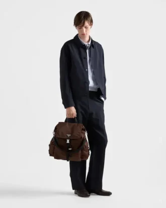 Prada Explore Σακίδιο πλάτης από Re-Nylon και δέρμα