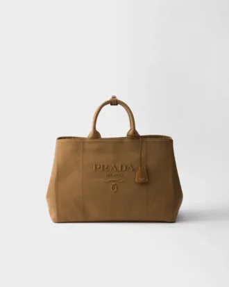 Prada Jardiniare Εξαιρετικά μεγάλη τσάντα από βαμβακερό καμβά