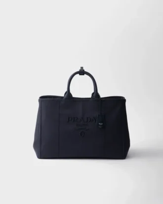 Prada Jardiniare Εξαιρετικά μεγάλη τσάντα από βαμβακερό καμβά