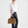 Prada Jardiniare Εξαιρετικά μεγάλη τσάντα από βαμβακερό καμβά Prada Jardiniare Εξαιρετικά μεγάλη τσάντα από βαμβακερό καμβά