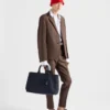 Prada Jardiniare Εξαιρετικά μεγάλη τσάντα από βαμβακερό καμβά Prada Jardiniare Εξαιρετικά μεγάλη τσάντα από βαμβακερό καμβά