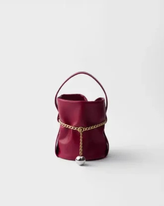 Prada Petit Sac Noir Μίνι τσάντα τύπου μπουκέτο από δέρμα νάπα