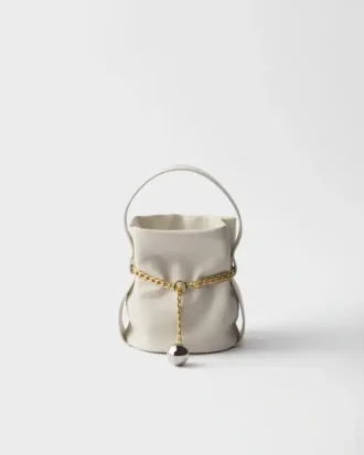 Prada Petit Sac Noir Μίνι τσάντα τύπου μπουκέτο από δέρμα νάπα
