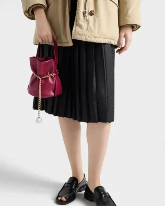 Prada Petit Sac Noir Μίνι τσάντα τύπου μπουκέτο από δέρμα νάπα